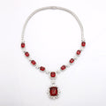 Crimson Royale Lab-Created Ruby Statement Necklace