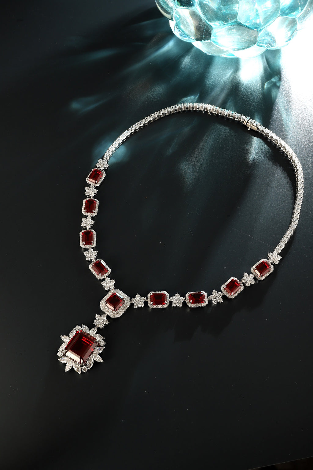 Crimson Royale Lab-Created Ruby Statement Necklace