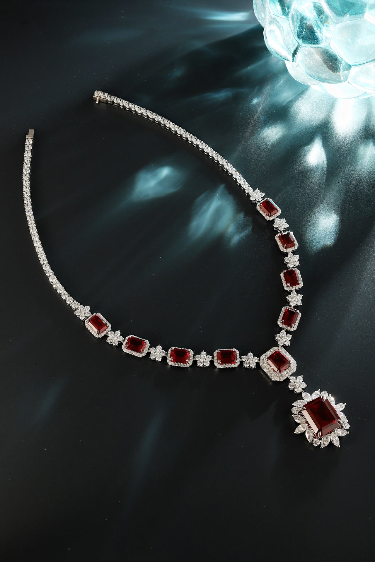 Crimson Royale Lab-Created Ruby Statement Necklace