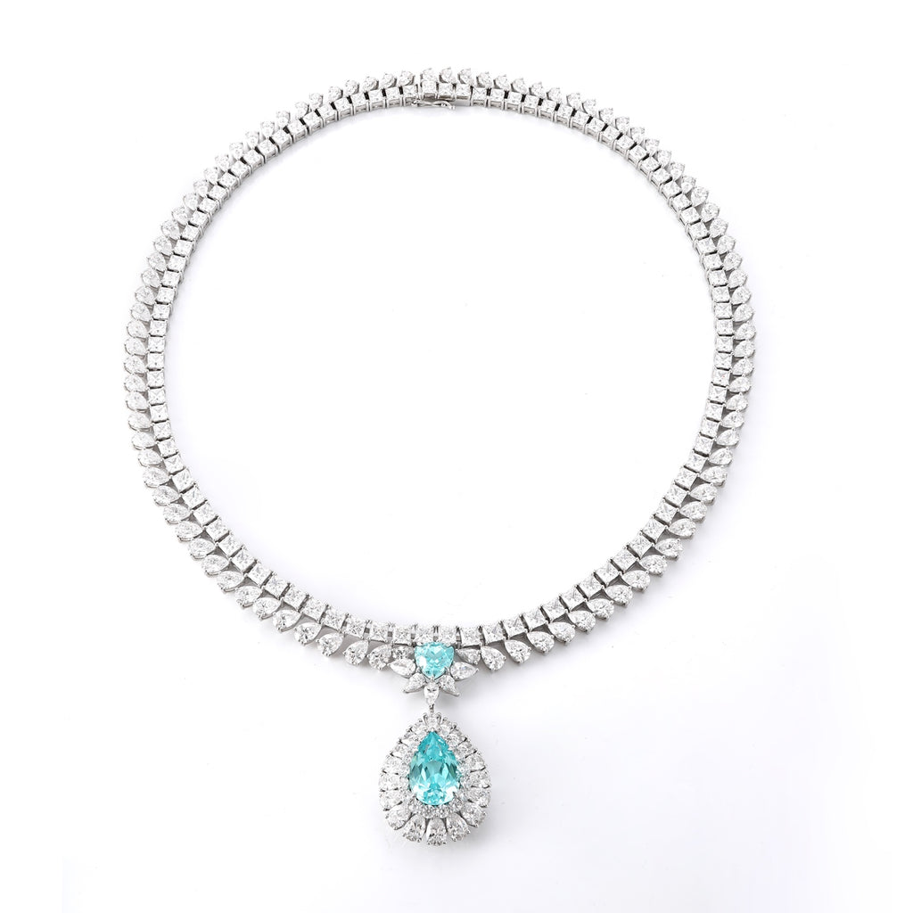 Paraiba Radiance Lab-Created Paraiba Statement Necklace