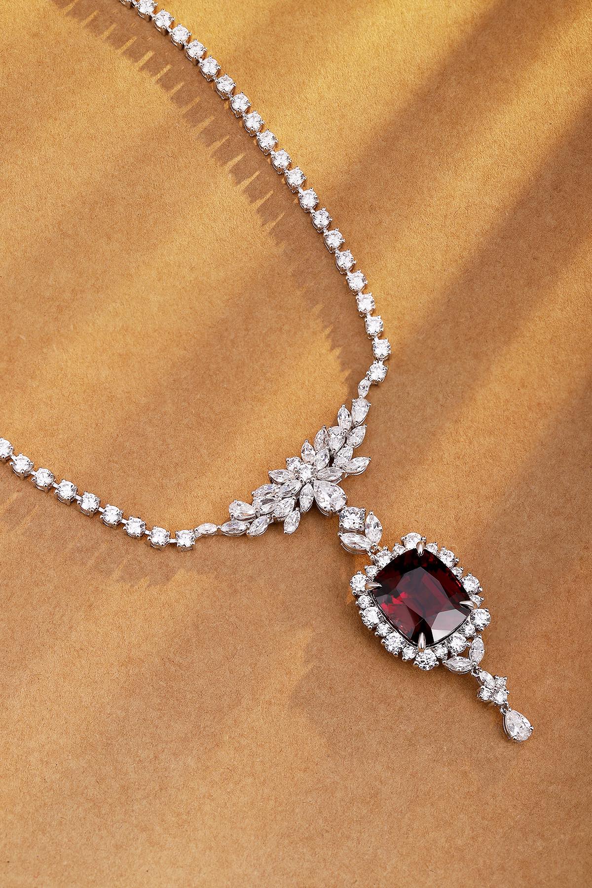 Garnet Reverie Natural Garnet Pendant Necklace