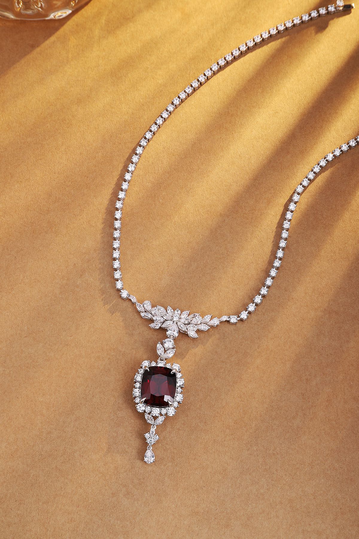 Garnet Reverie Natural Garnet Pendant Necklace
