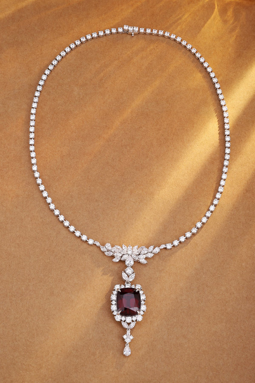 Garnet Reverie Natural Garnet Pendant Necklace