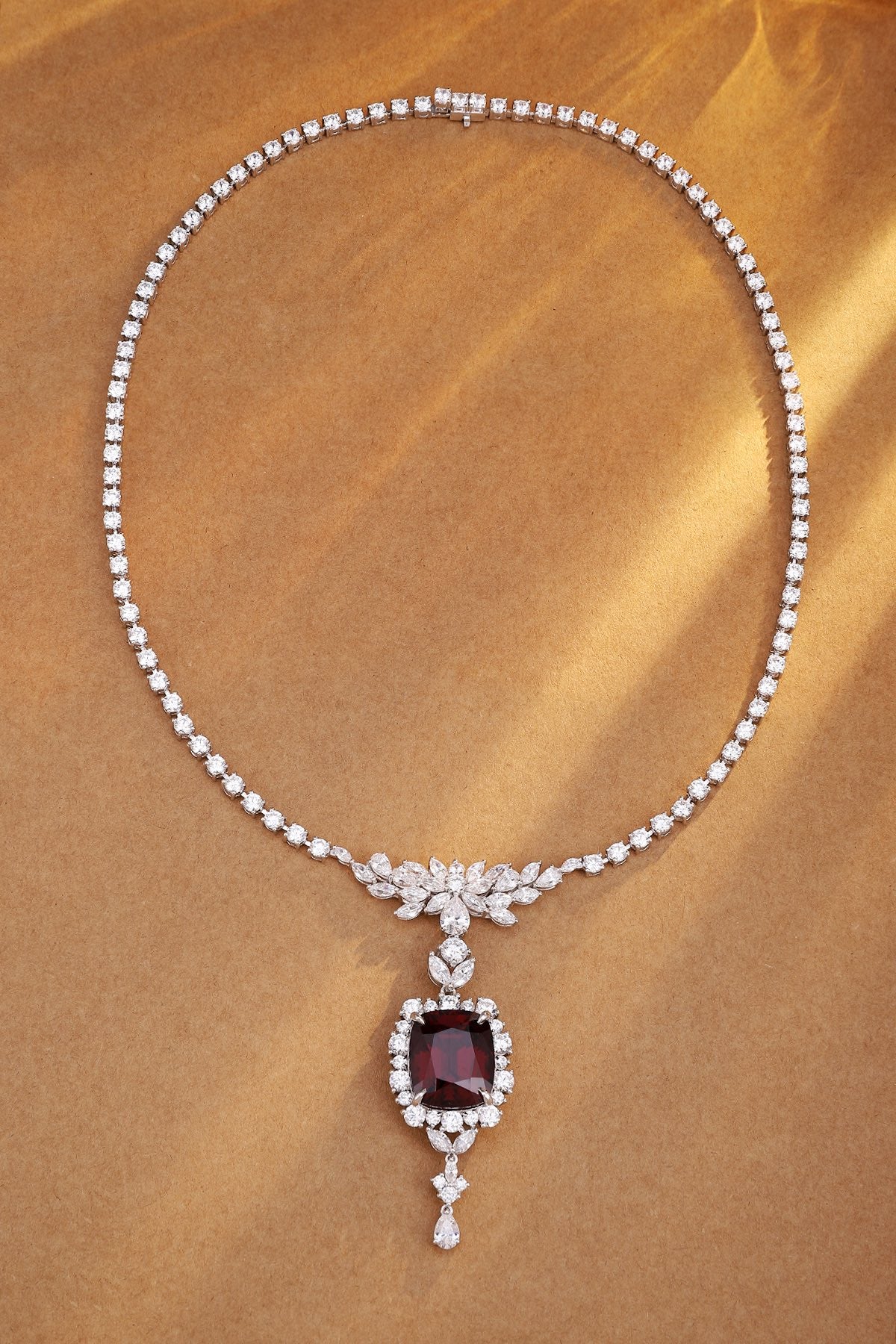 Garnet Reverie Natural Garnet Pendant Necklace