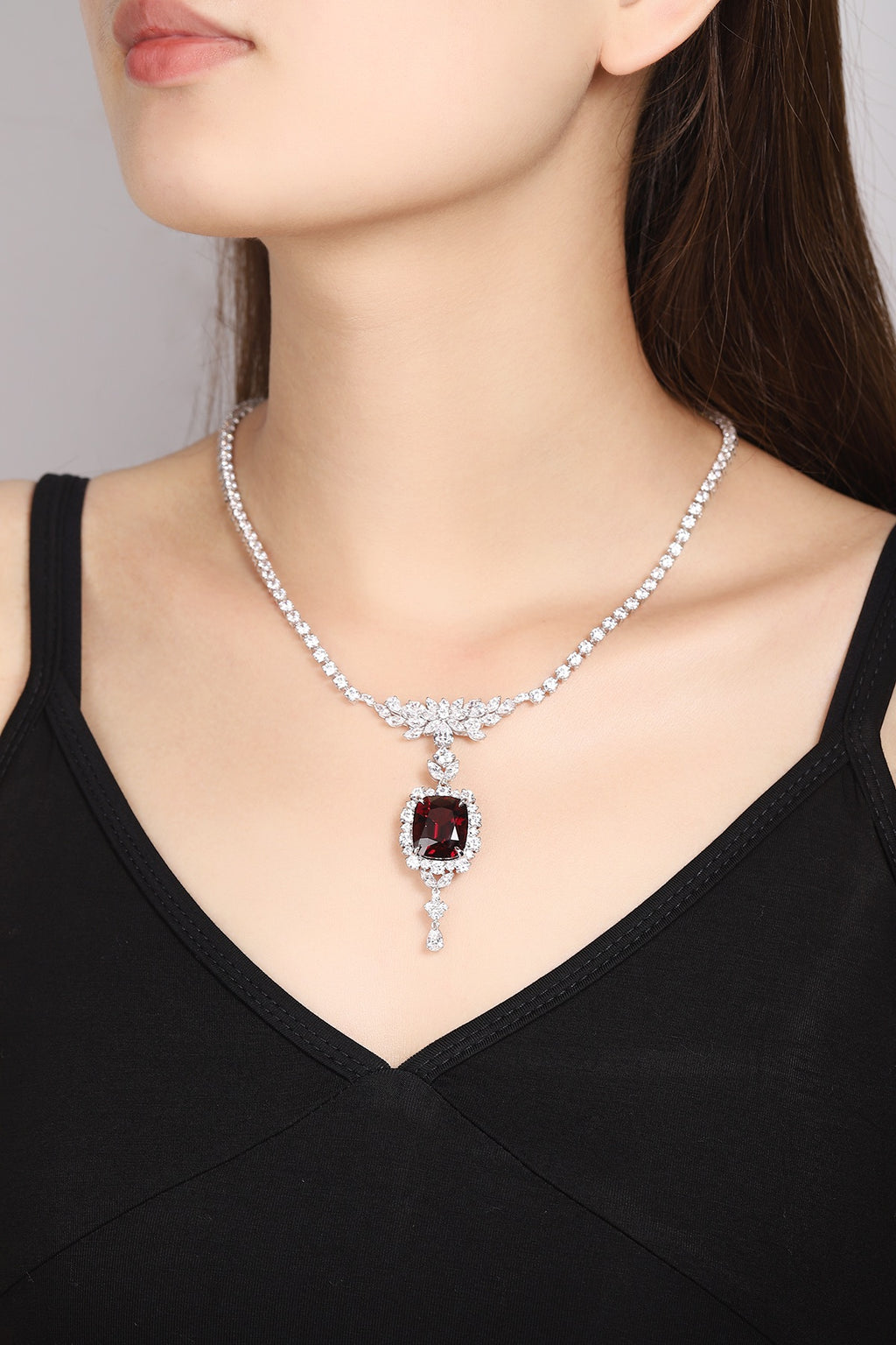 Garnet Reverie Natural Garnet Pendant Necklace