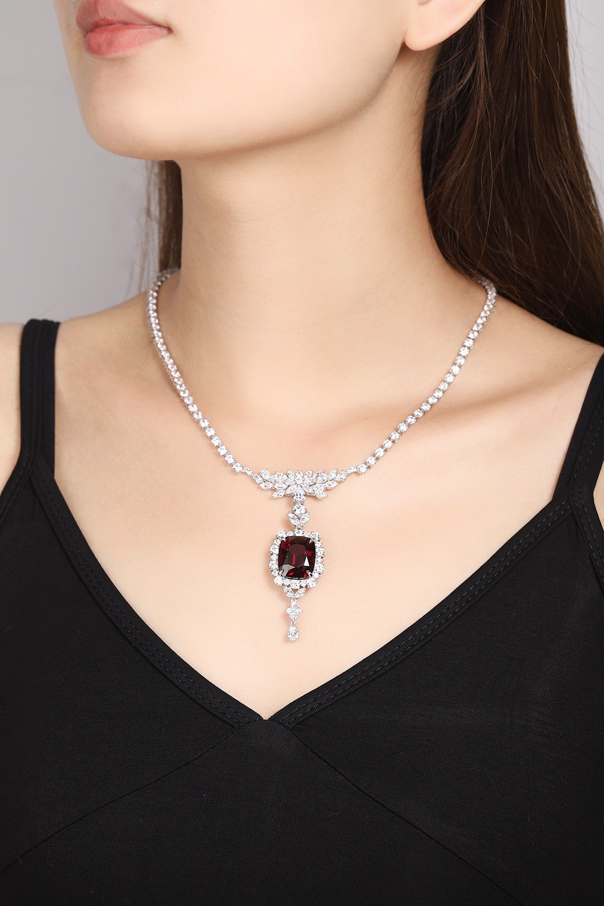 Garnet Reverie Natural Garnet Pendant Necklace