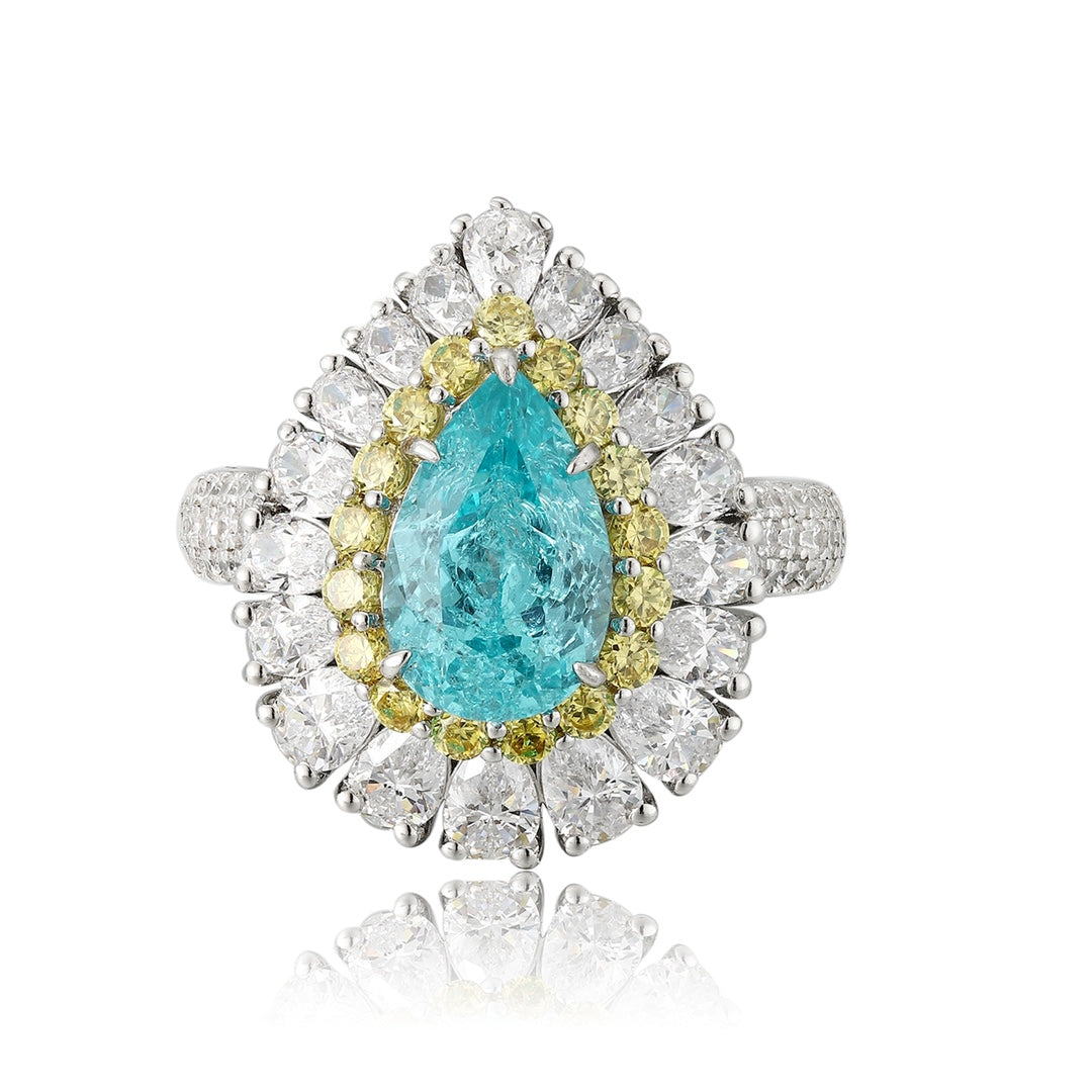 Paraiba Ice Lab-Created Paraiba Cocktail Ring