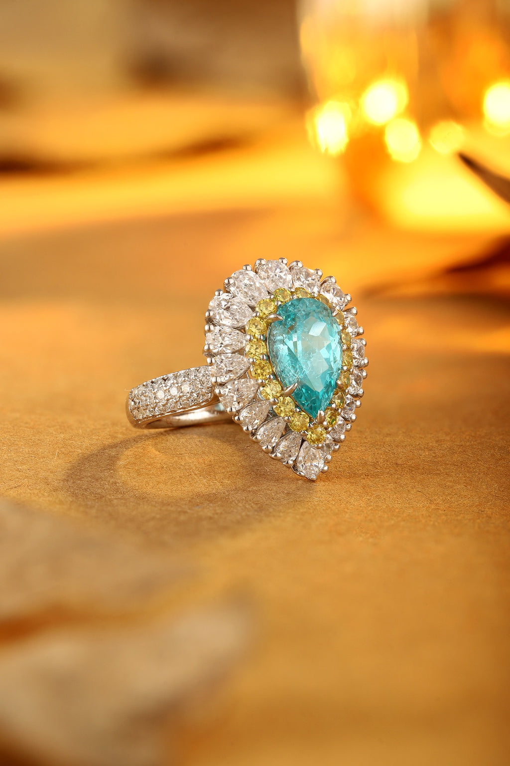 Paraiba Ice Lab-Created Paraiba Cocktail Ring