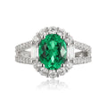 Emerald Lustre Lab-Created Emerald Cocktail Ring