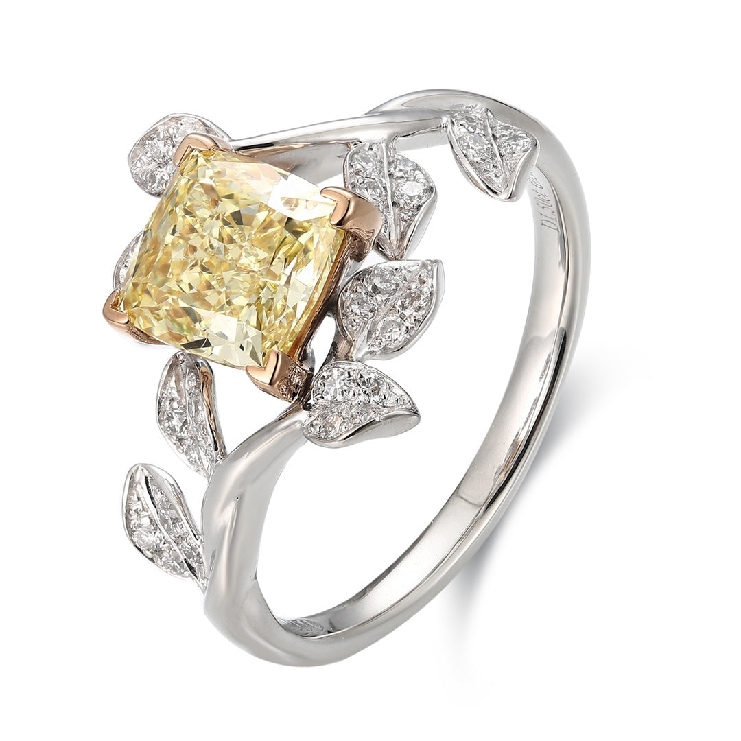 Golden Fleur 18K Lab-Grown Yellow Diamond Ring