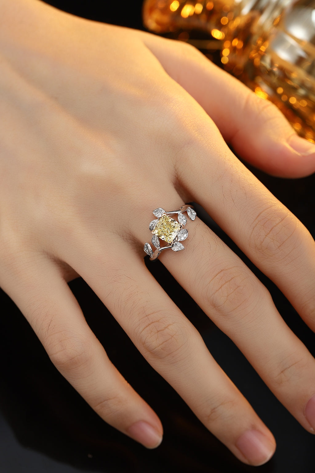 Golden Fleur 18K Lab-Grown Yellow Diamond Ring
