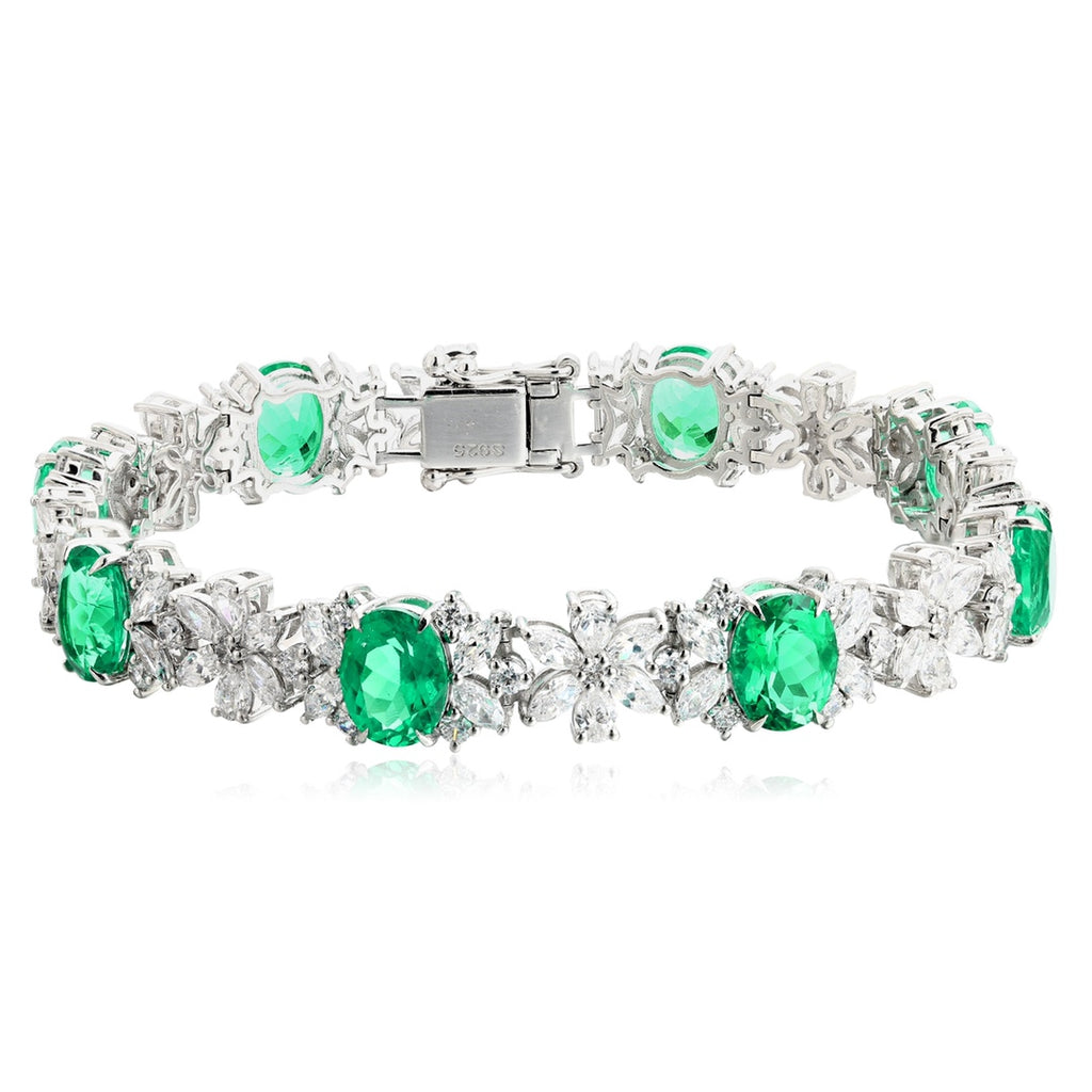 Emerald Garland Lab-Created Emerald Bracelet