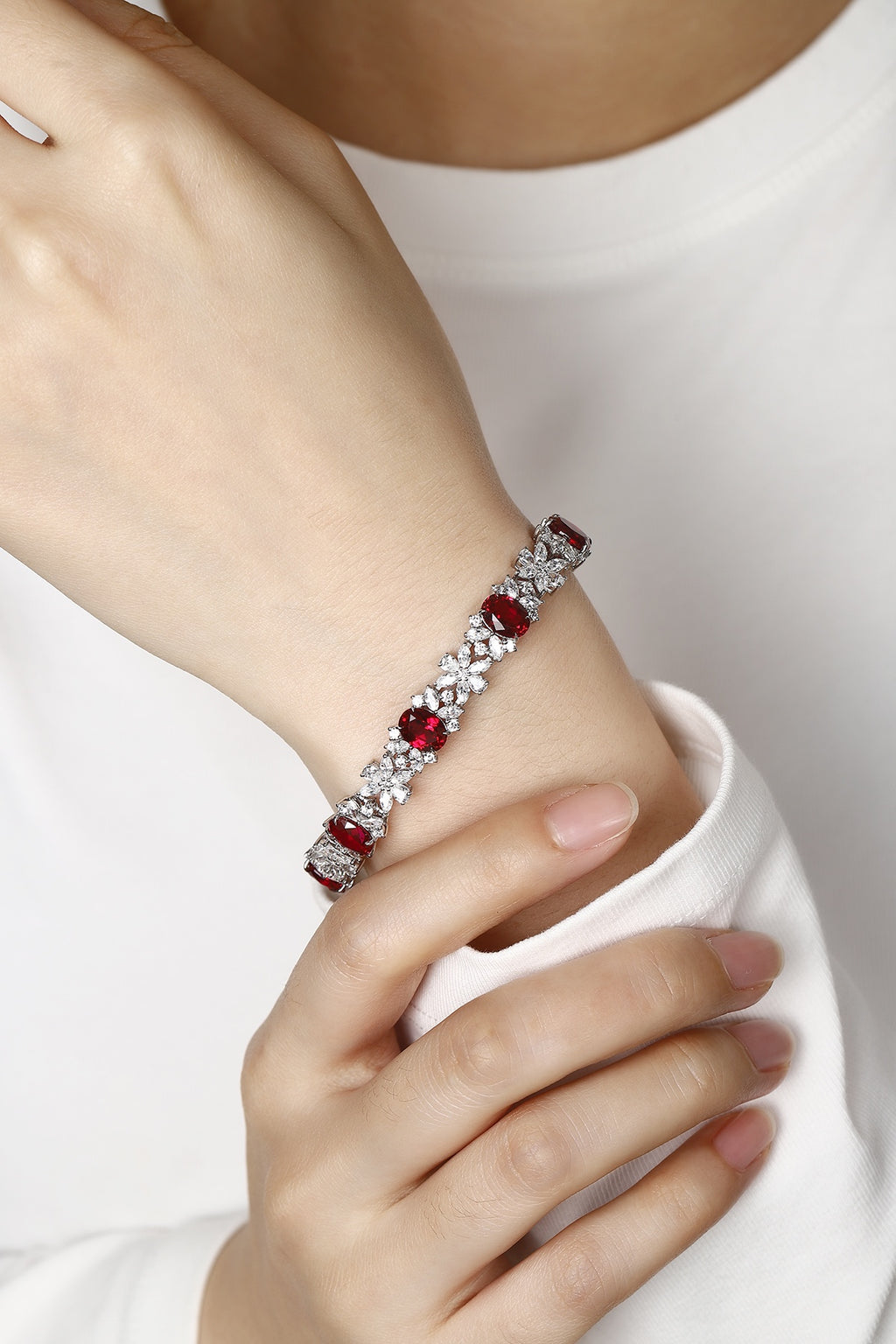 Ruby Garland Lab-Created Ruby Bracelet