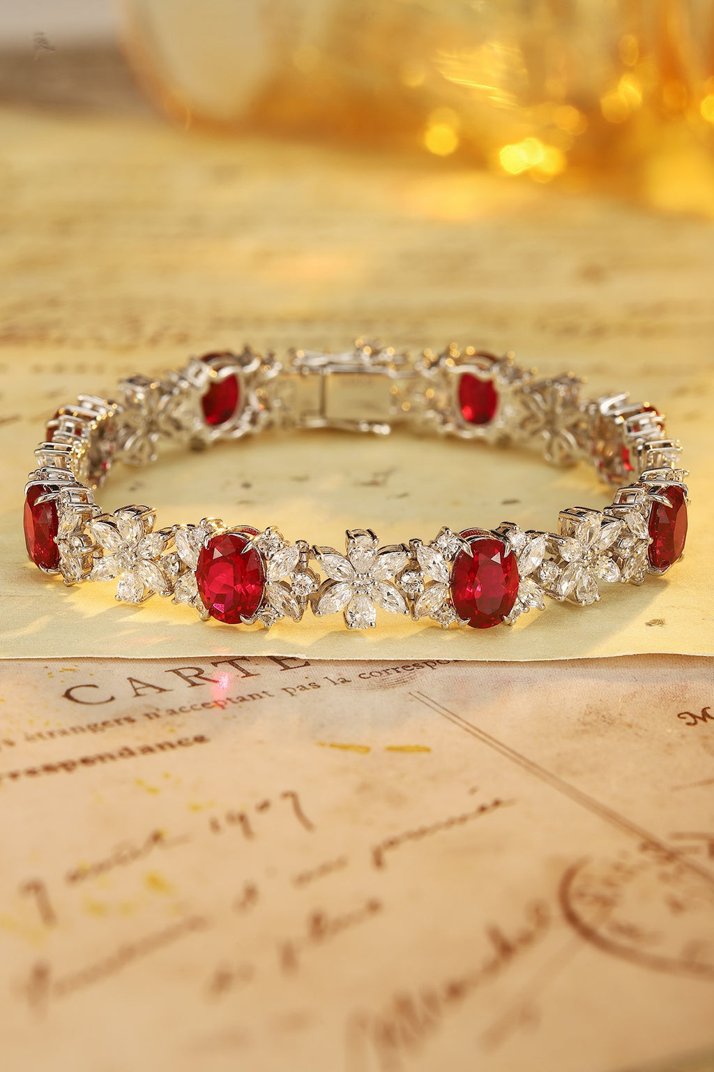 Ruby Garland Lab-Created Ruby Bracelet