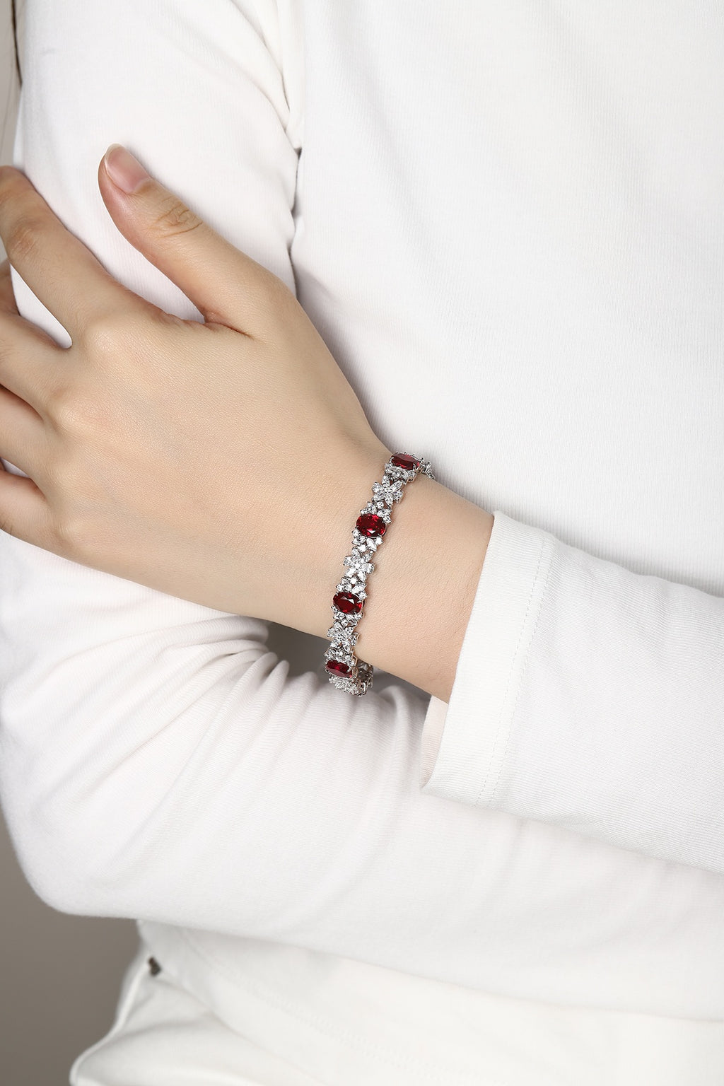 Ruby Garland Lab-Created Ruby Bracelet
